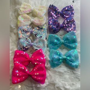 Sequin Toddler clip Bows